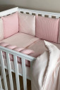 Полный комплект постельного белья в детской кроватке DreamLand, пудра