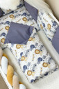 Повний комплект постільної білизни для новонароджених Happy night, з левенятком
