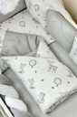 Комплект детского постельного белья из 6 предметов Happy night, Зверята Cерые