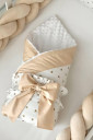 Комплект постельного белья для новорожденных Облачка, бежевого цвета