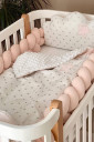 Комплект постільної білизни для новонароджених Хмаринки, пудрового кольору