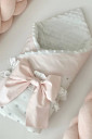 Комплект постельного белья для новорожденных Облачка, пудрового цвета
