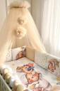 Комплект детского постельного белья з 6 предметов Мишки Гамми, беж