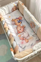Комплект детского постельного белья з 6 предметов Мишки Гамми, беж