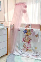 Комплект дитячої постільної білизни з 6 предметів Ведмедик Гаммі, рожевий