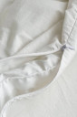 Вельветовый комплект постельного белья в детскую кроватке Velvet молочного цвета
