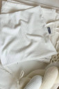 Вельветовый комплект постельного белья в детскую кроватке Velvet молочного цвета