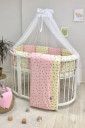 Комплект детского постельного белья с 7 предметов Baby Design Pink