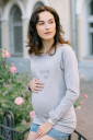 Свитшот для беременных и кормления (серый)