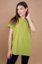 Простора футболка для вагітних з секретом для годування, зеленого кольору