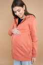 Флісове худі для вагітних і слінгоносіння, в кольорі папая