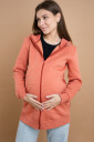 Флісове худі для вагітних і слінгоносіння, в кольорі папая