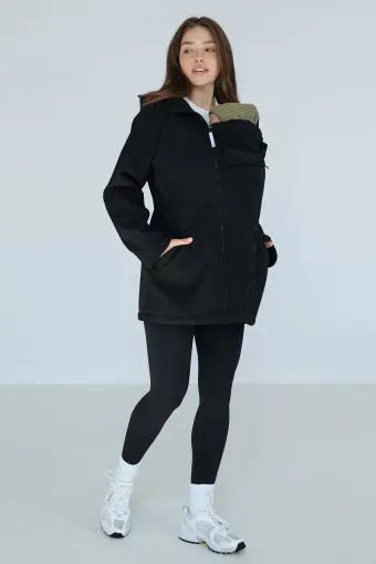 Слінгокуртка для вагітних Softshell 3 в 1, Неро