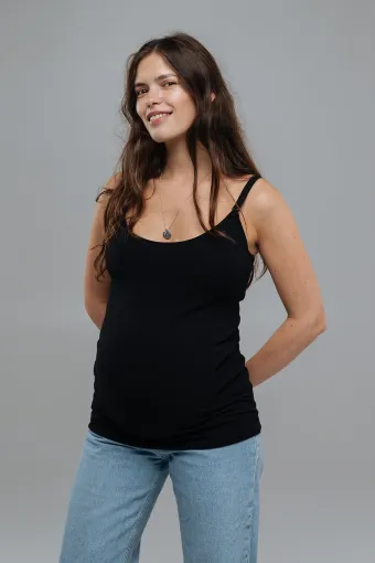 Майка для вагітних та годуючих 2 в 1, Чорний