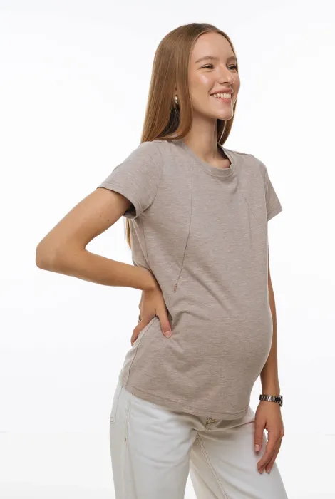 Футболка прямого крою для вагітних та годуючих, меренга
