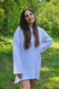 Доросла муслінова туніка unisex, білого кольору