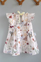 Хлопковое платье для девочки с бабочками и цветами
