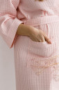 Вафельный халат для беременных Mary, розового цвета