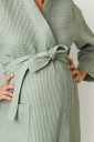 Вафельный халат для беременных Mary, оливкового цвета.