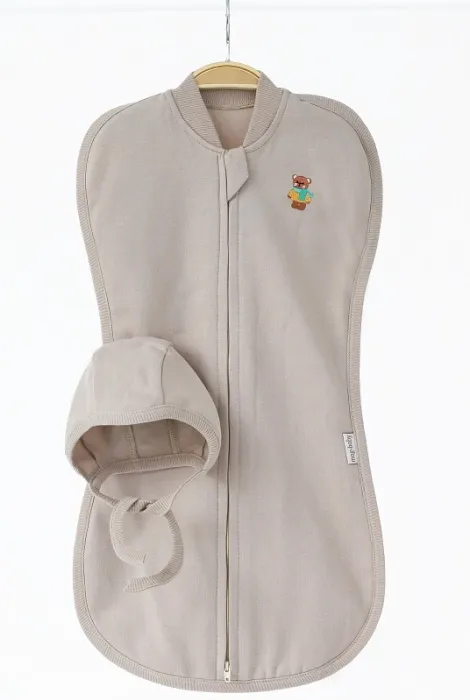 Тепла пелюшка-кокон на змійці Cozy, з вишитим ведмедиком