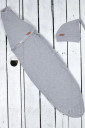 Безразмерная пеленка кокон на липучке Каспер, Серый меланж