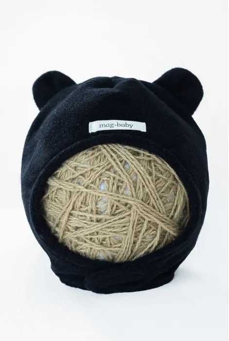 Флисовая шапка Ted с ушками, чёрная