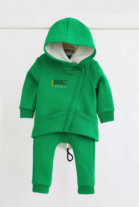 Теплий костюм для малят Brave, в кольорі зелена трава