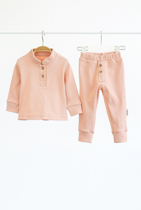 Детская хлопковая пижама Sylvie персиковая