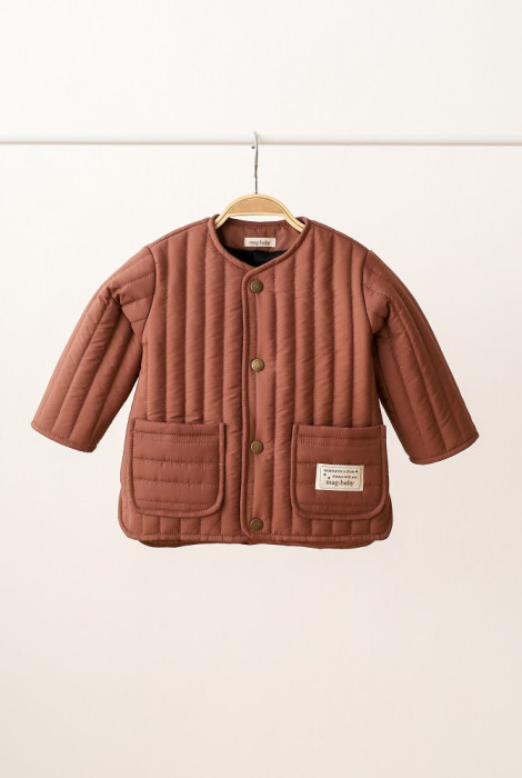Детская демисезонная куртка Gree коричневого цвета