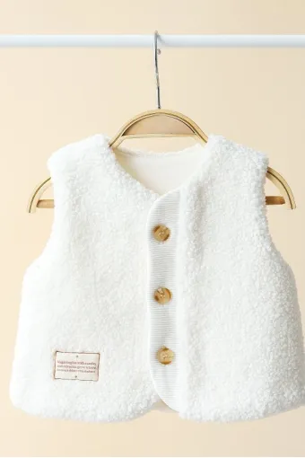 Хутряна жилетка Tino, молочний