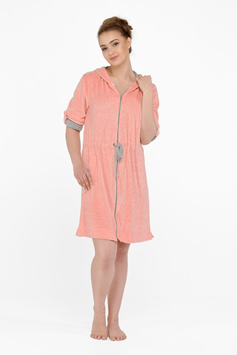 Велюровий халат для вагітних Ice-Cream рожевий арт. 25311 