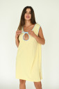 Сорочка для вагітних, для пологів і ГВ, жовтого кольору