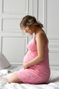 Ночная рубашка Baby для беременных и кормящих, розовая пудра