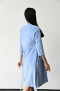 Велюровий халат для вагітних 25200, блакитного кольору