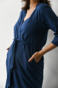 Халат для беременных и в роддом 25316, синего цвета