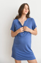 Ночная рубашка Lazy для беременных и кормящих, индиго