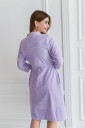 Велюровий халат для вагітних 25200, бузкового кольору