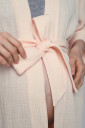 Халат-кимоно из муслина для беременных и в родильный, кремовый
