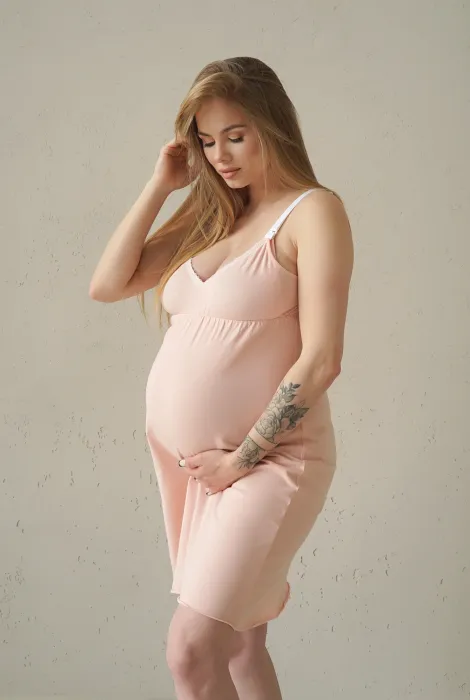 Сорочка для вагітних і годування 24133, рожевого кольору