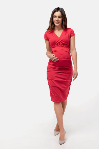 Сукня-футляр для вагітних і мам, що годують, червоний