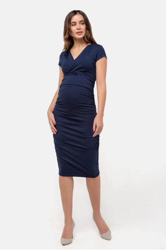 Сукня-футляр для вагітних і мам, що годують, темно-синій