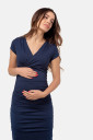 Платье-футляр для беременных и кормящих мам, темно-синий