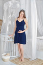 Ночная рубашка для беременных и кормления Mirelle, темно-синий