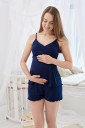 Пижама для беременных и кормления Mirelle, темно-синий