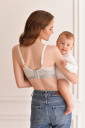 Топ для беременных и кормления White Lace Gray Large Strip