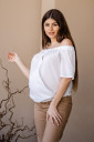 Блуза для вагітних та годування арт. 4184066, білий