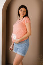 Футболка 4076041-51 для беременных, персиковый