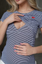 Полосатая футболка для беременных и кормления 4517 647 синяя