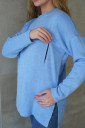 Просторий джемпер для вагітних 4483155, блакитний