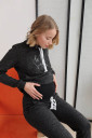 Спортивний костюм для вагітних і годування арт.4143057-53, чорний бурштин